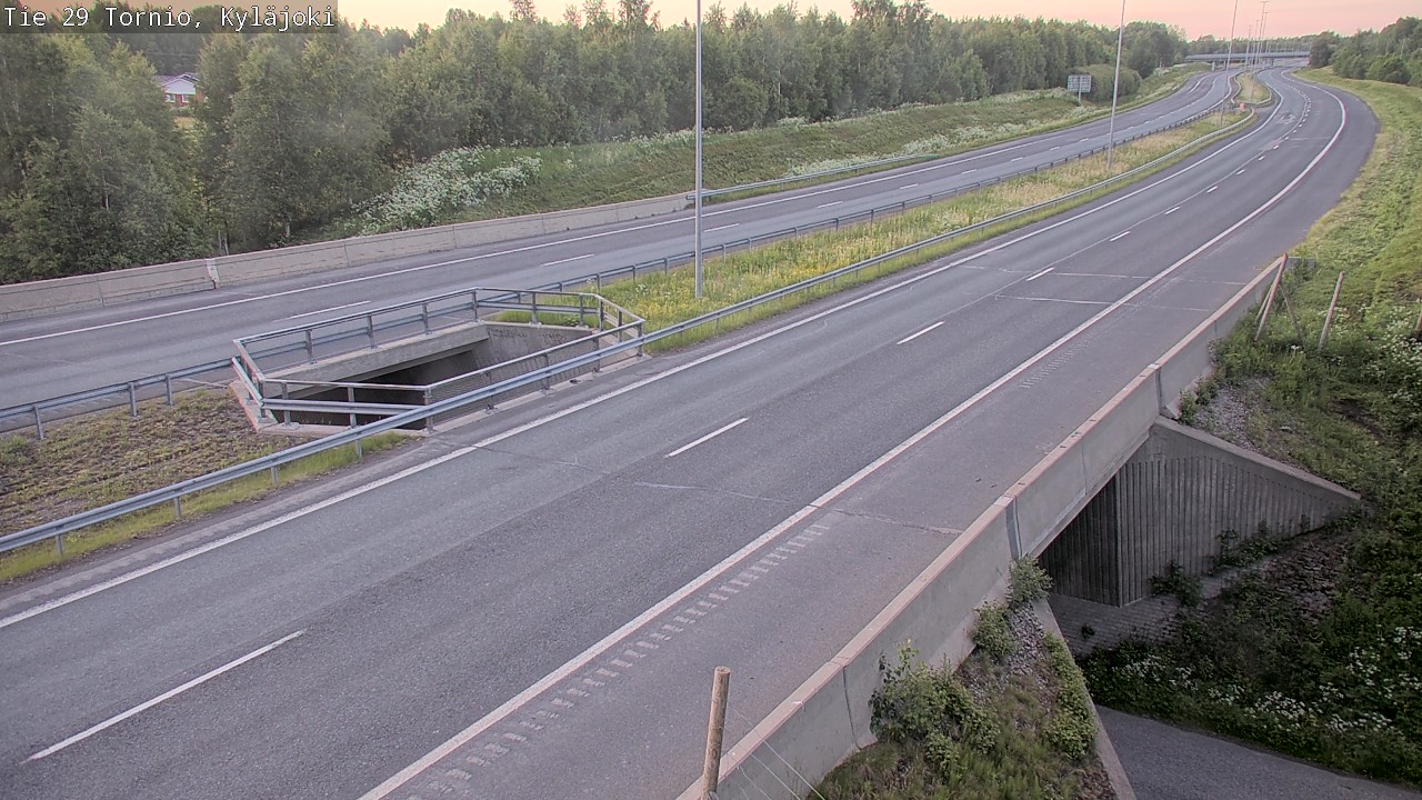 Weather Camera Image Väg 29 Torneå Kyläjoki, Tornio, Lappi