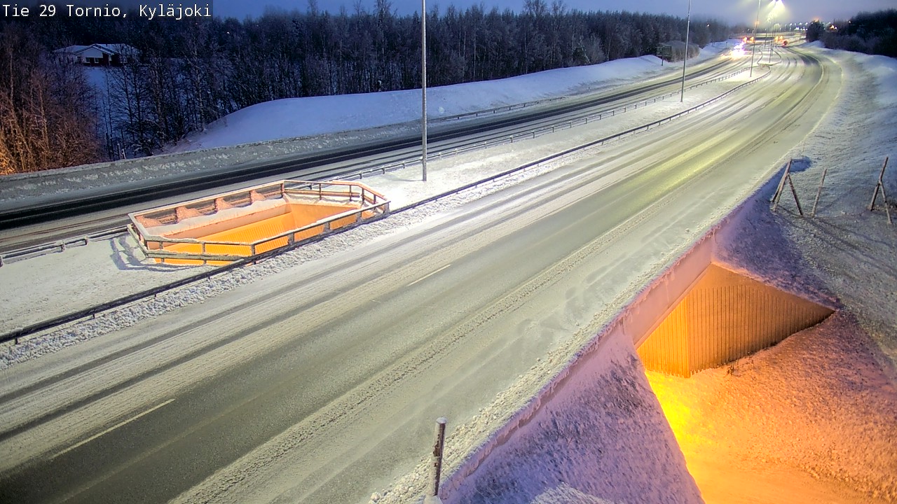 Weather Camera Image Väg 29 Torneå Kyläjoki, Tornio, Lappi