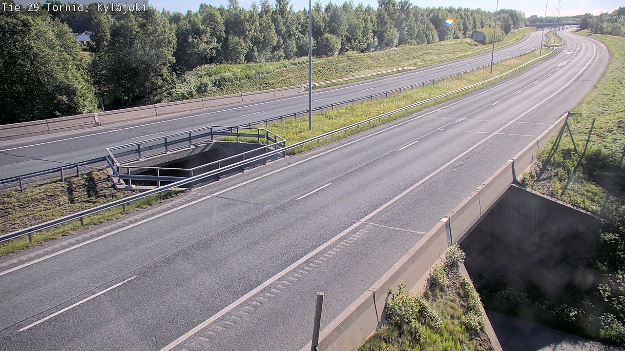 Weather Camera Image Väg 29 Torneå Kyläjoki, Tornio, Lappi