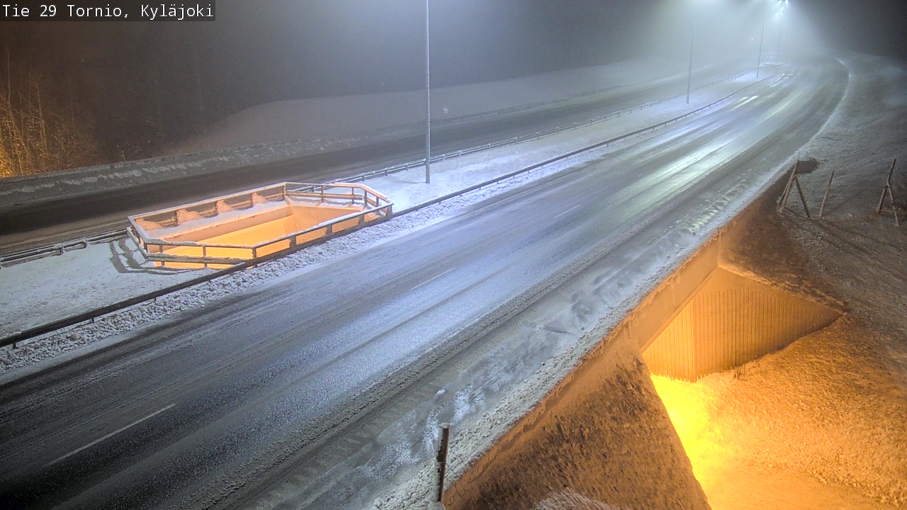 Weather Camera Image Väg 29 Torneå Kyläjoki, Tornio, Lappi