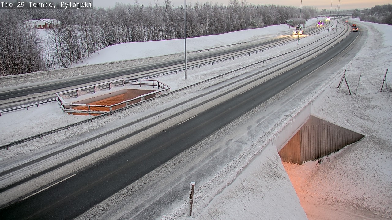 Weather Camera Image Väg 29 Torneå Kyläjoki, Tornio, Lappi