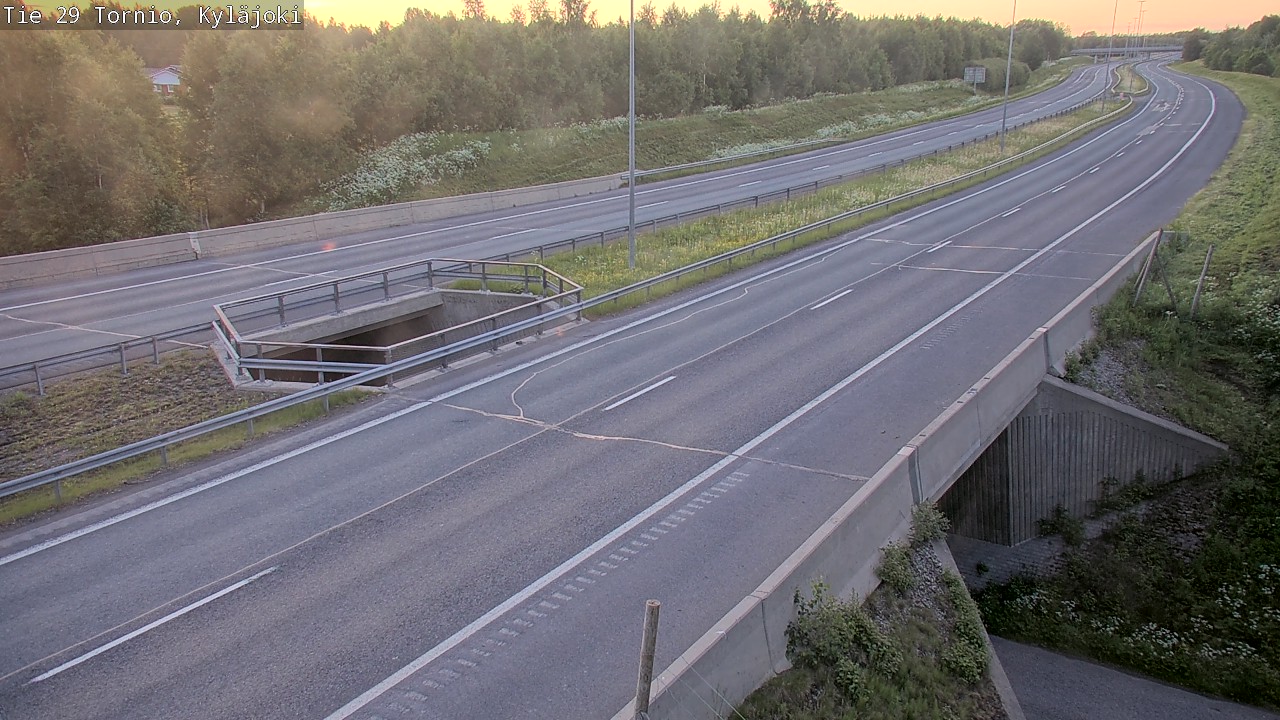 Weather Camera Image Väg 29 Torneå Kyläjoki, Tornio, Lappi