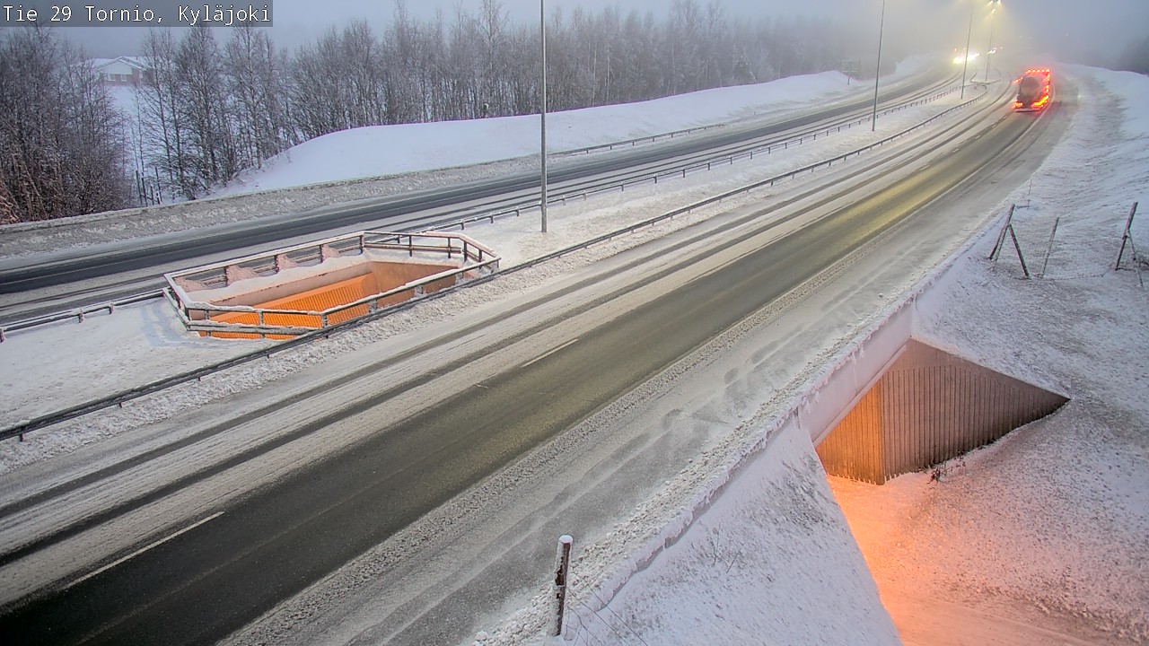 Weather Camera Image Väg 29 Torneå Kyläjoki, Tornio, Lappi