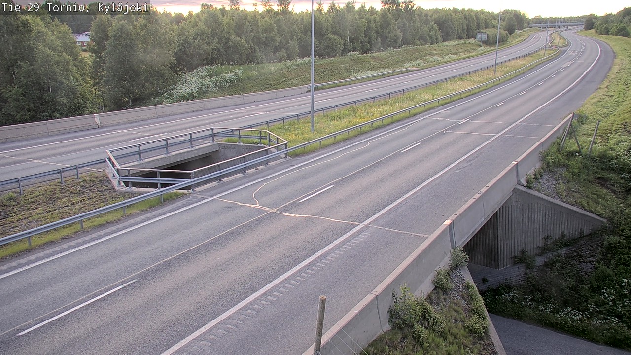 Weather Camera Image Väg 29 Torneå Kyläjoki, Tornio, Lappi