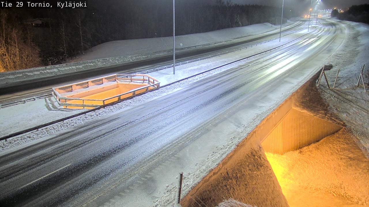 Weather Camera Image Väg 29 Torneå Kyläjoki, Tornio, Lappi