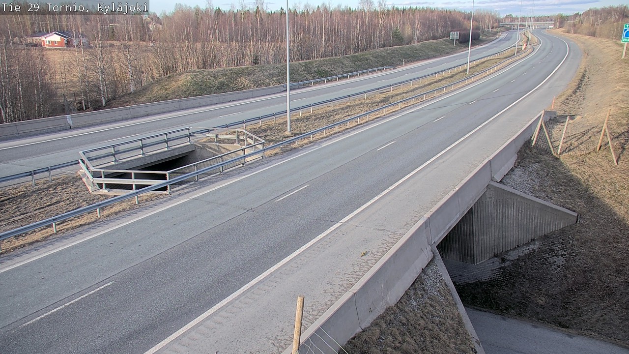 Weather Camera Image Väg 29 Torneå Kyläjoki, Tornio, Lappi