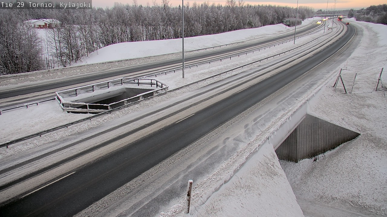 Weather Camera Image Väg 29 Torneå Kyläjoki, Tornio, Lappi