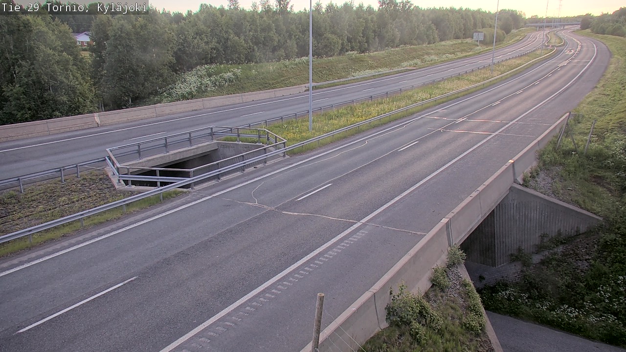 Weather Camera Image Väg 29 Torneå Kyläjoki, Tornio, Lappi