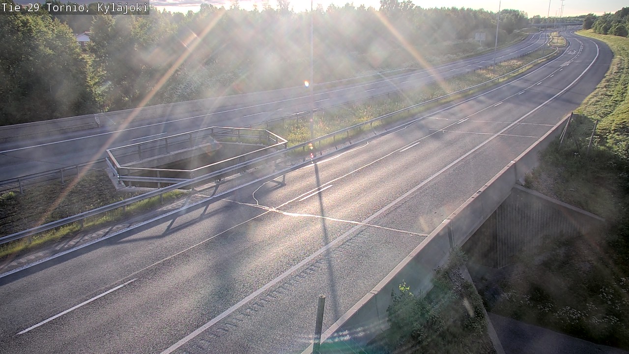 Weather Camera Image Väg 29 Torneå Kyläjoki, Tornio, Lappi
