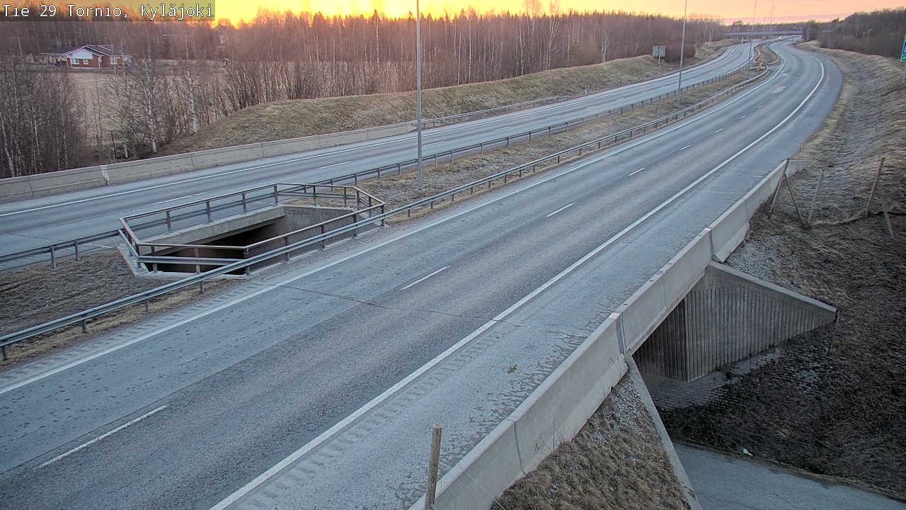 Weather Camera Image Väg 29 Torneå Kyläjoki, Tornio, Lappi