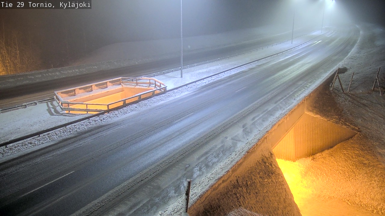 Weather Camera Image Väg 29 Torneå Kyläjoki, Tornio, Lappi