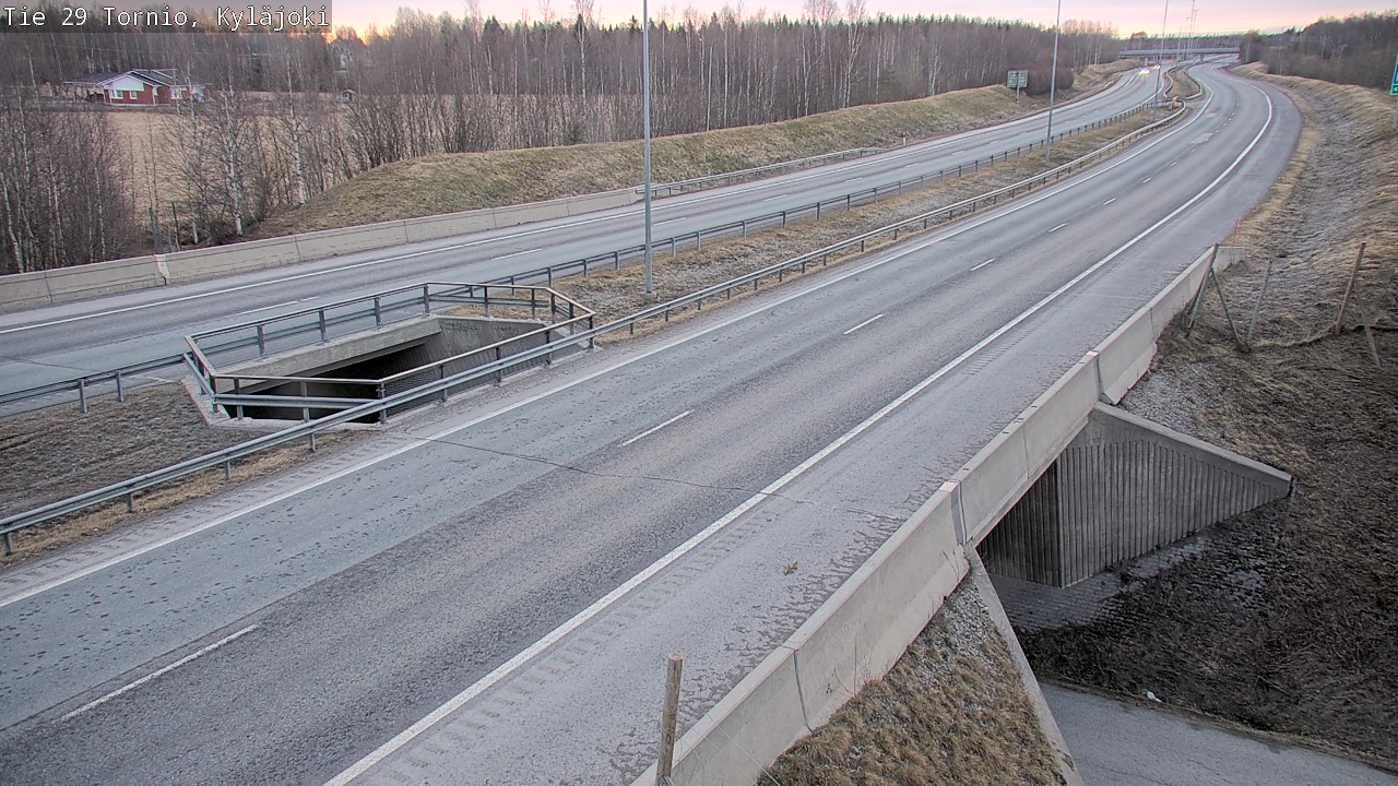 Weather Camera Image Väg 29 Torneå Kyläjoki, Tornio, Lappi
