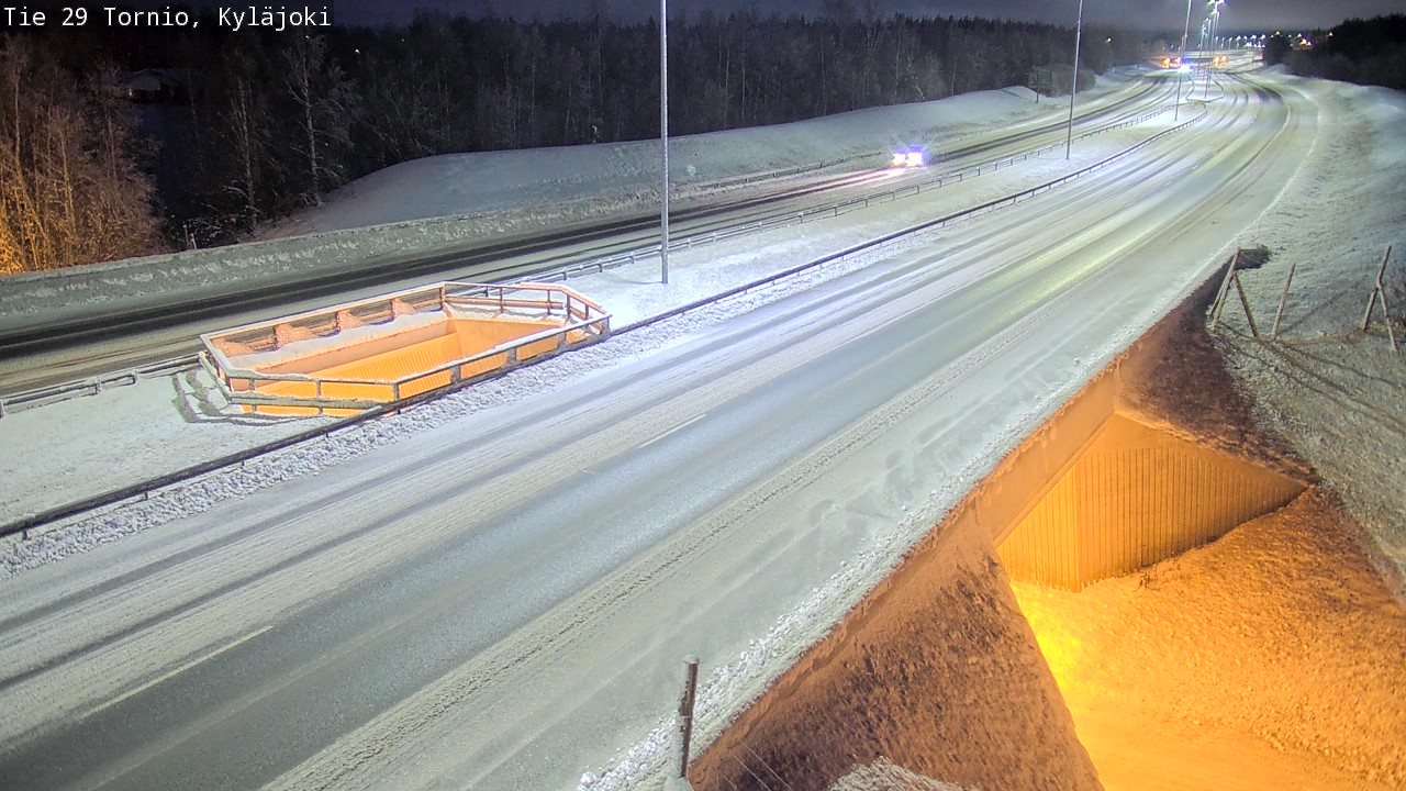 Weather Camera Image Väg 29 Torneå Kyläjoki, Tornio, Lappi