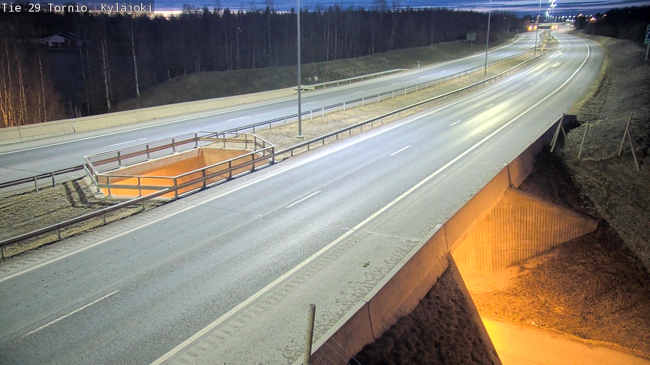 Weather Camera Image Väg 29 Torneå Kyläjoki, Tornio, Lappi