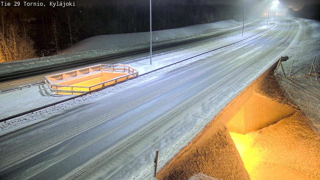 Weather Camera Image Väg 29 Torneå Kyläjoki, Tornio, Lappi