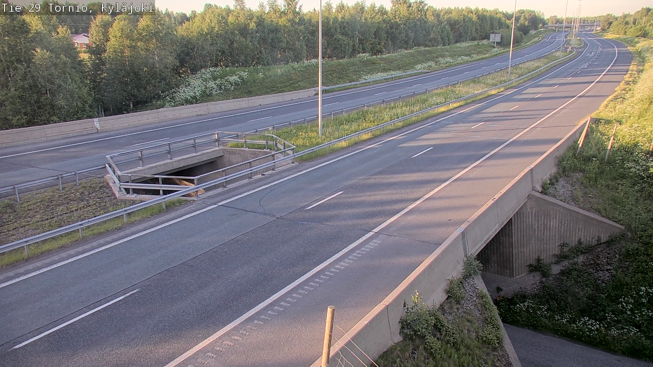 Weather Camera Image Väg 29 Torneå Kyläjoki, Tornio, Lappi