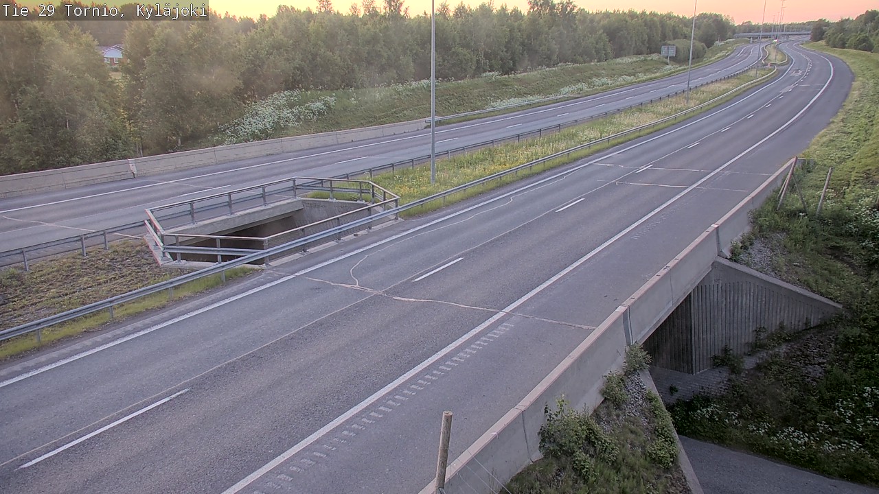 Weather Camera Image Väg 29 Torneå Kyläjoki, Tornio, Lappi