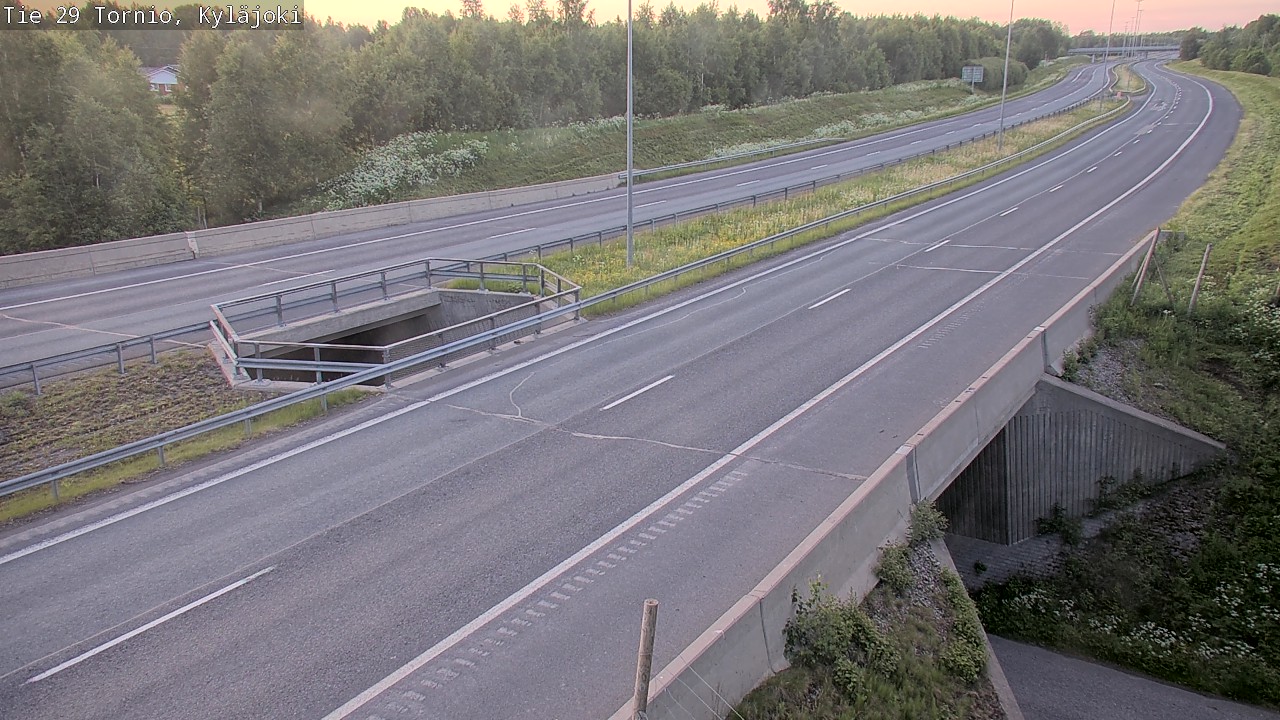 Weather Camera Image Väg 29 Torneå Kyläjoki, Tornio, Lappi