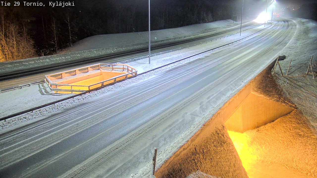Weather Camera Image Väg 29 Torneå Kyläjoki, Tornio, Lappi
