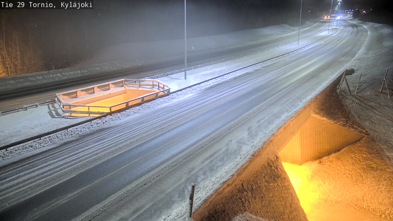 Weather Camera Image Väg 29 Torneå Kyläjoki, Tornio, Lappi