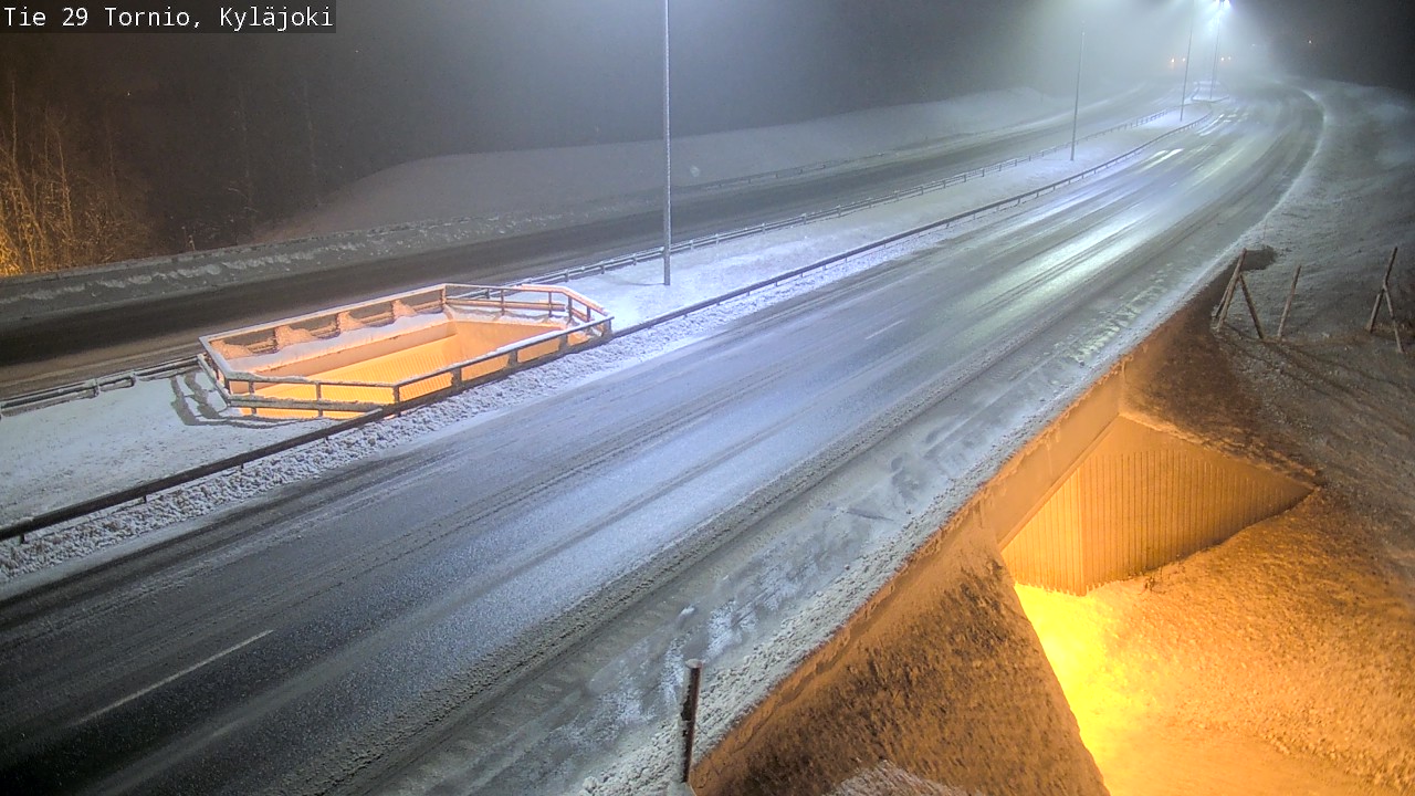 Weather Camera Image Väg 29 Torneå Kyläjoki, Tornio, Lappi