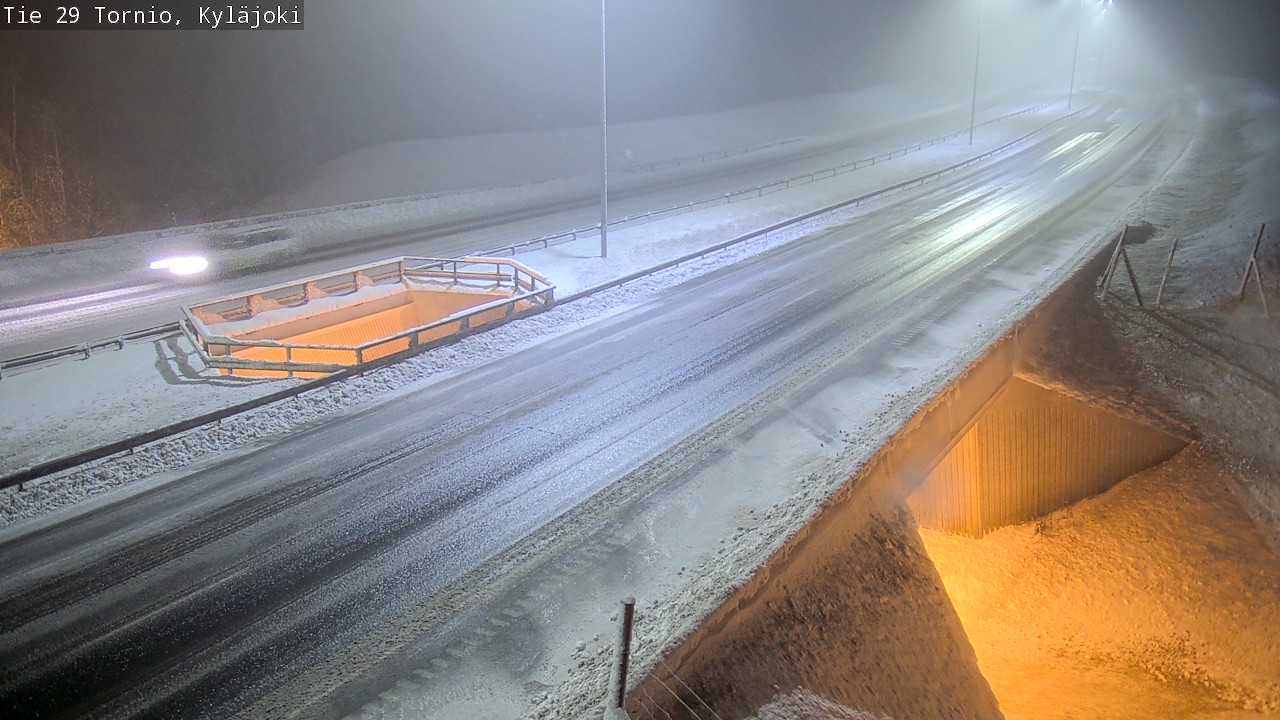 Weather Camera Image Väg 29 Torneå Kyläjoki, Tornio, Lappi