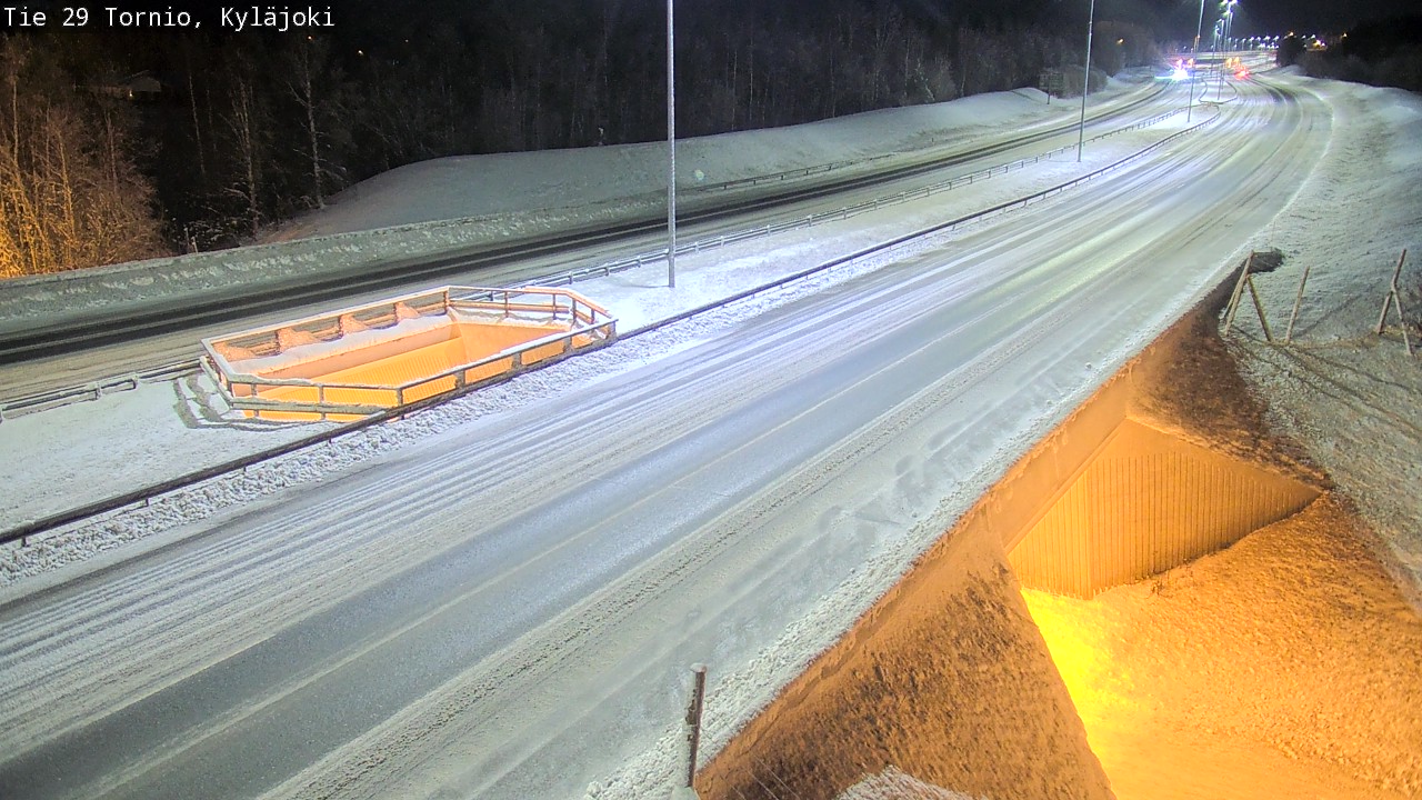 Weather Camera Image Väg 29 Torneå Kyläjoki, Tornio, Lappi