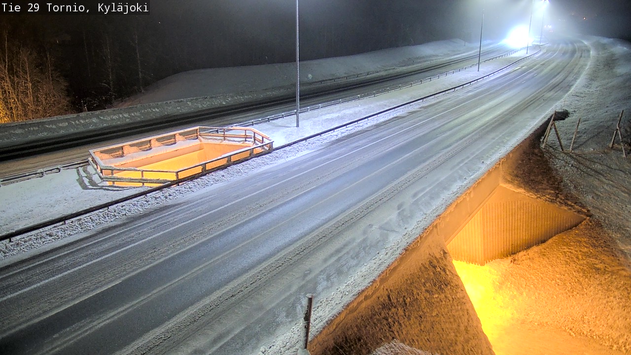 Weather Camera Image Väg 29 Torneå Kyläjoki, Tornio, Lappi