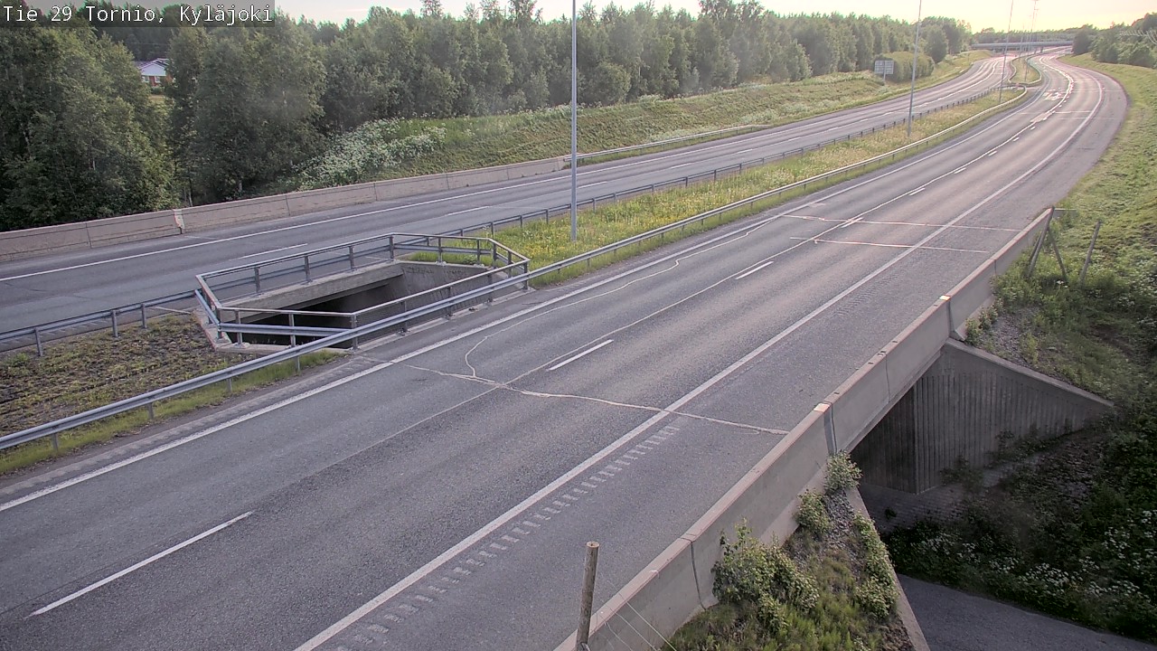 Weather Camera Image Väg 29 Torneå Kyläjoki, Tornio, Lappi