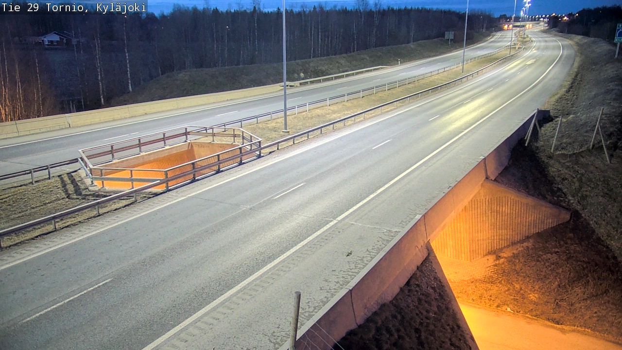 Weather Camera Image Väg 29 Torneå Kyläjoki, Tornio, Lappi