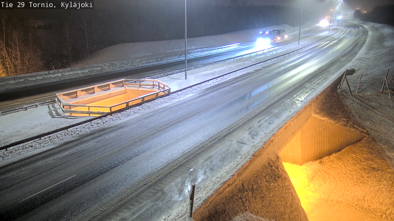Weather Camera Image Väg 29 Torneå Kyläjoki, Tornio, Lappi
