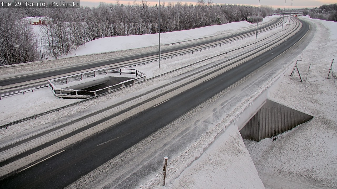 Weather Camera Image Väg 29 Torneå Kyläjoki, Tornio, Lappi