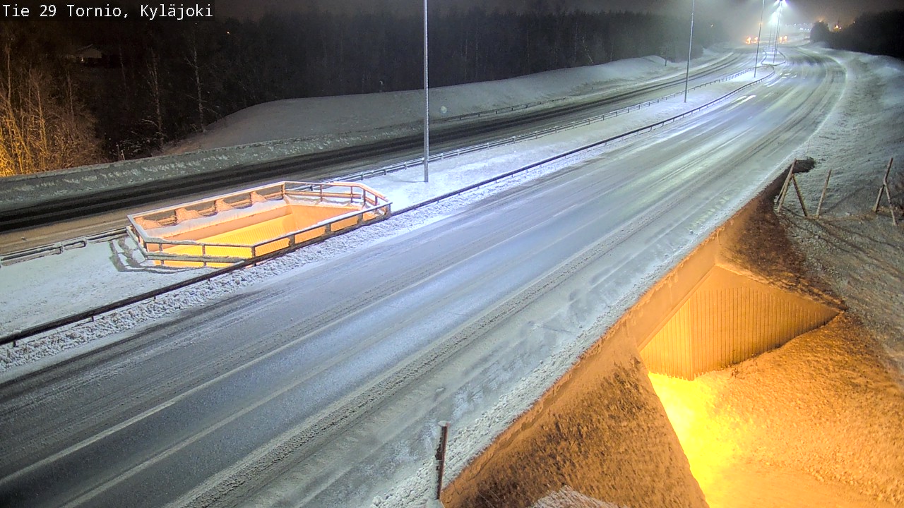 Weather Camera Image Väg 29 Torneå Kyläjoki, Tornio, Lappi