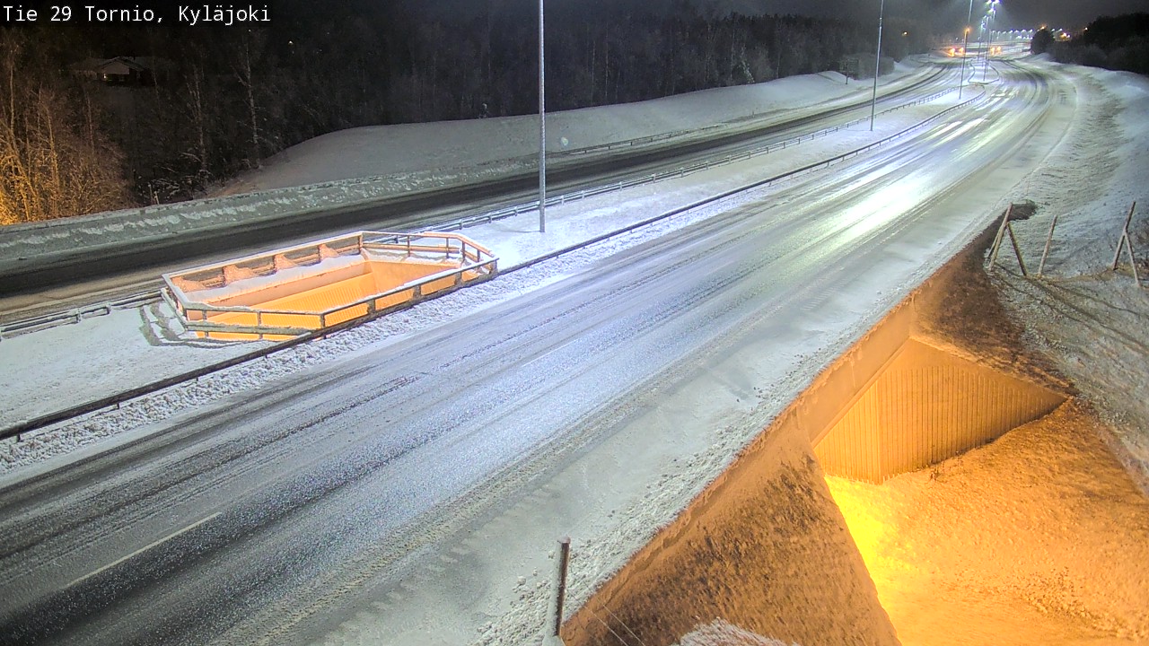 Weather Camera Image Väg 29 Torneå Kyläjoki, Tornio, Lappi