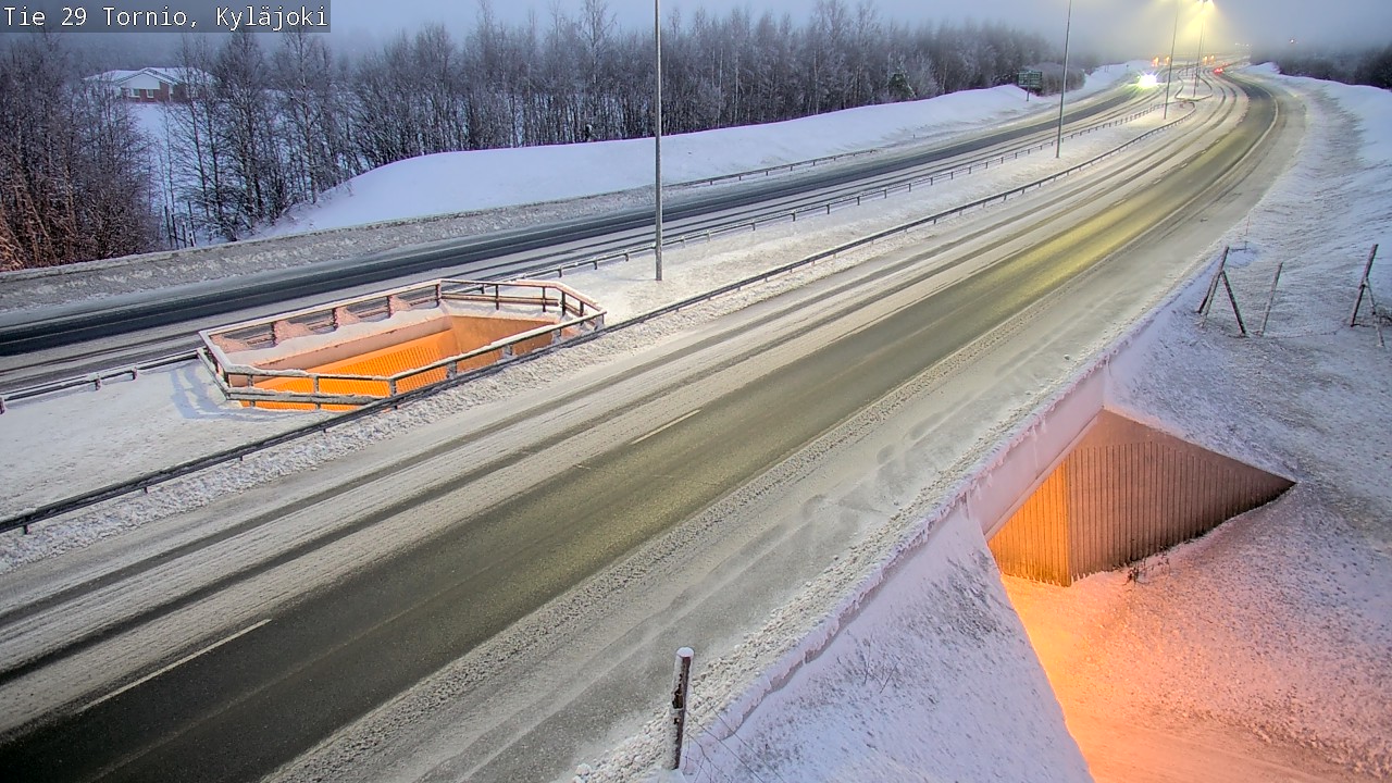 Weather Camera Image Väg 29 Torneå Kyläjoki, Tornio, Lappi