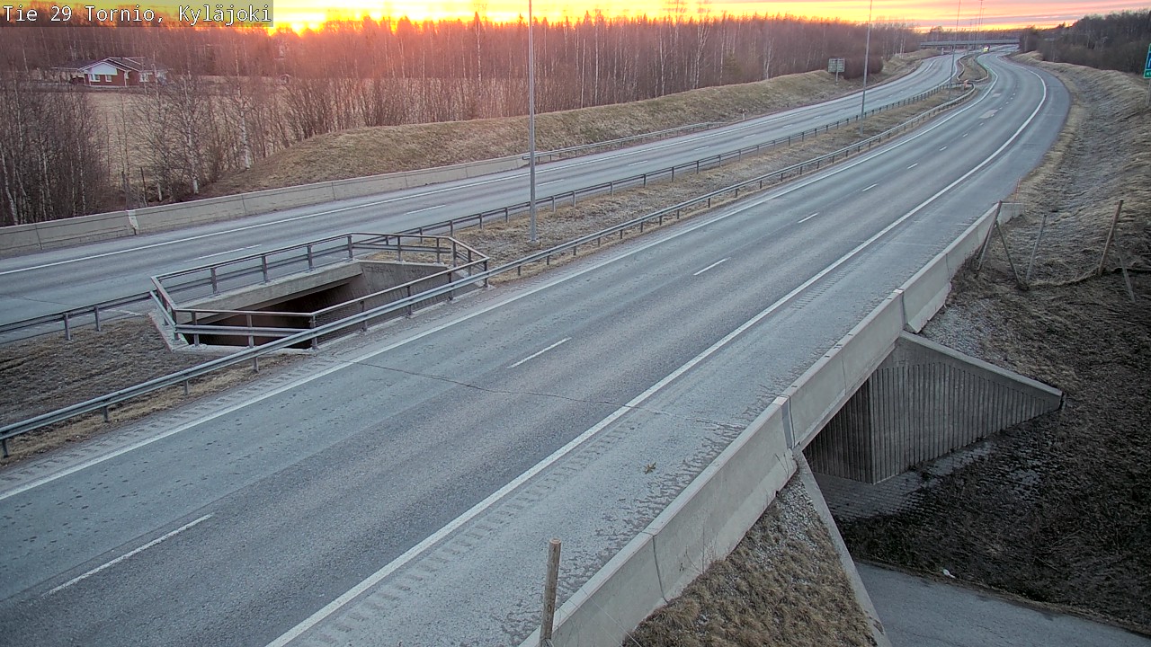 Weather Camera Image Väg 29 Torneå Kyläjoki, Tornio, Lappi