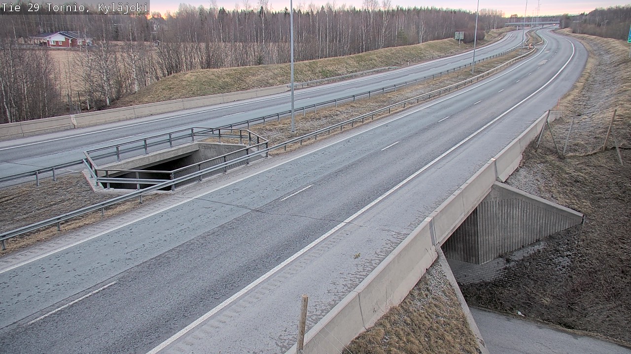 Weather Camera Image Väg 29 Torneå Kyläjoki, Tornio, Lappi