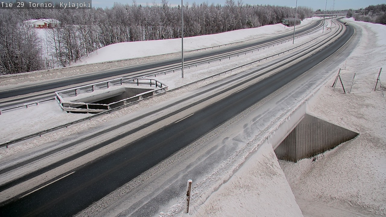 Weather Camera Image Väg 29 Torneå Kyläjoki, Tornio, Lappi