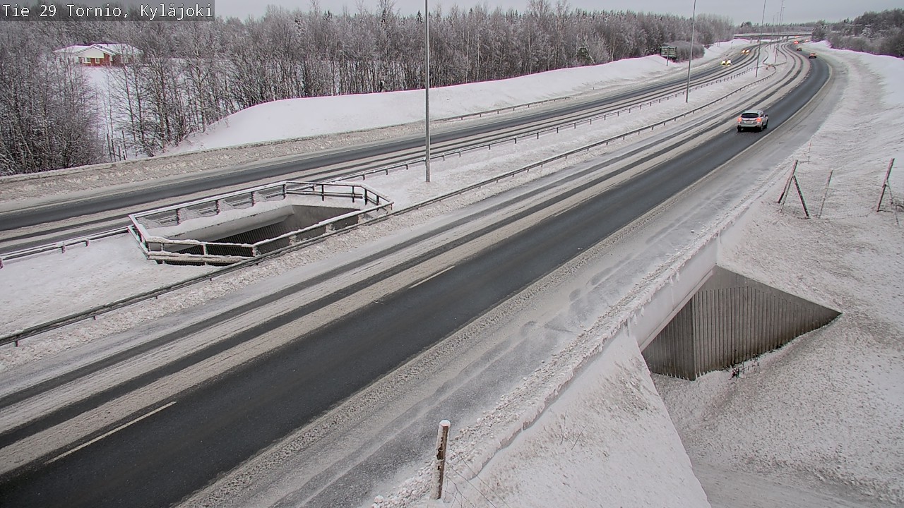 Weather Camera Image Väg 29 Torneå Kyläjoki, Tornio, Lappi