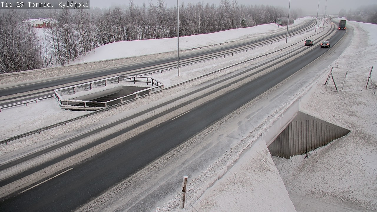 Weather Camera Image Väg 29 Torneå Kyläjoki, Tornio, Lappi