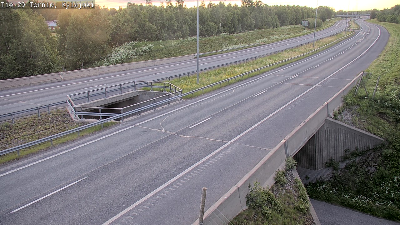 Weather Camera Image Väg 29 Torneå Kyläjoki, Tornio, Lappi