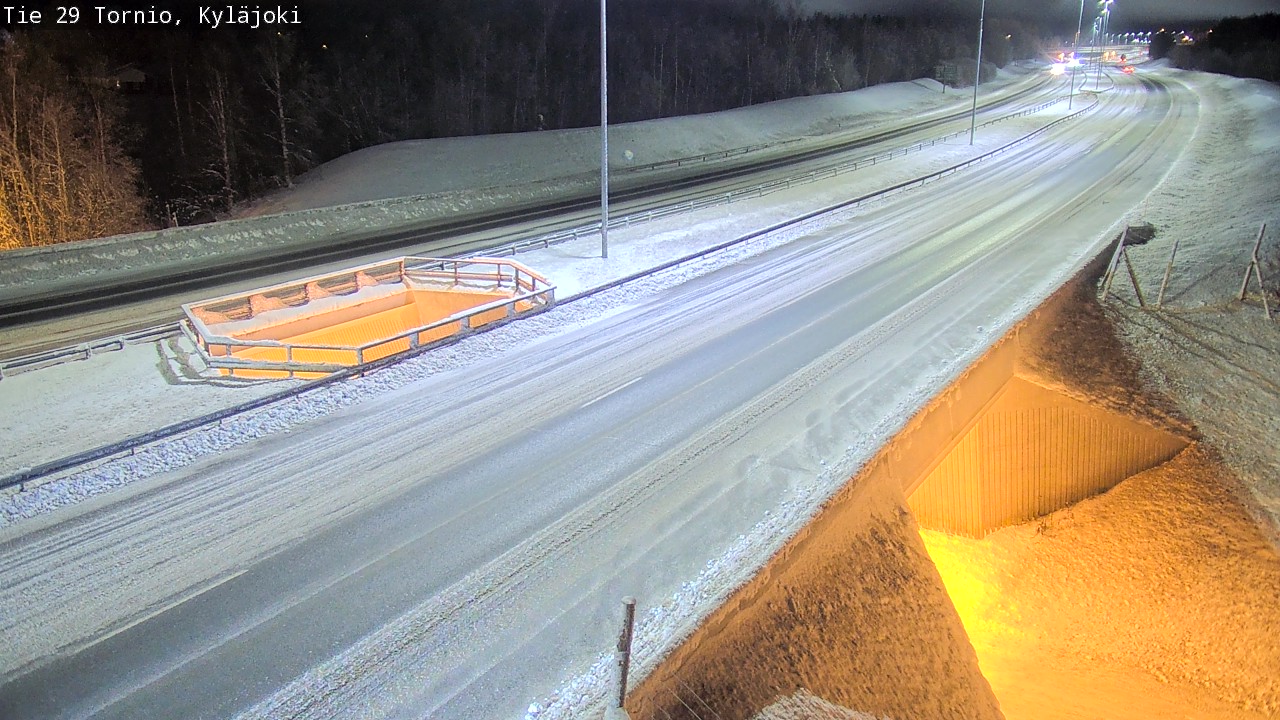 Weather Camera Image Väg 29 Torneå Kyläjoki, Tornio, Lappi