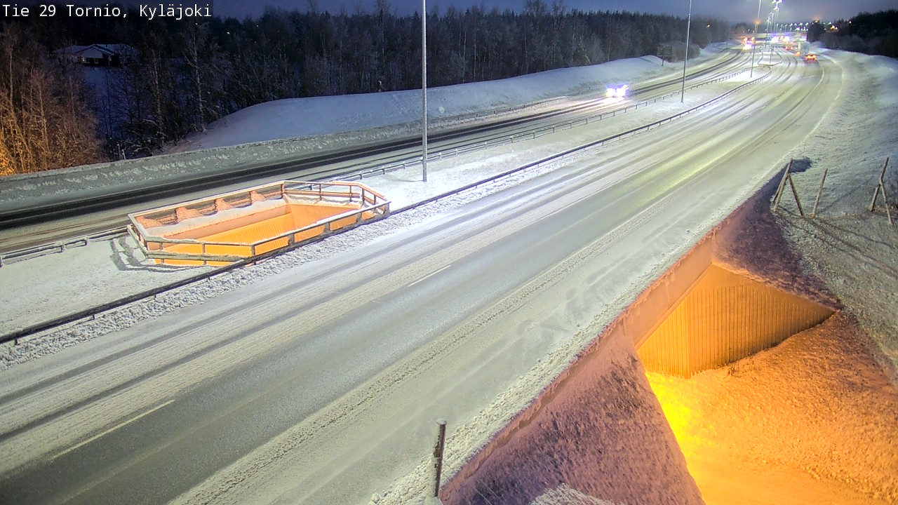 Weather Camera Image Väg 29 Torneå Kyläjoki, Tornio, Lappi