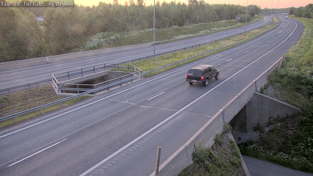 Weather Camera Image Väg 29 Torneå Kyläjoki, Tornio, Lappi