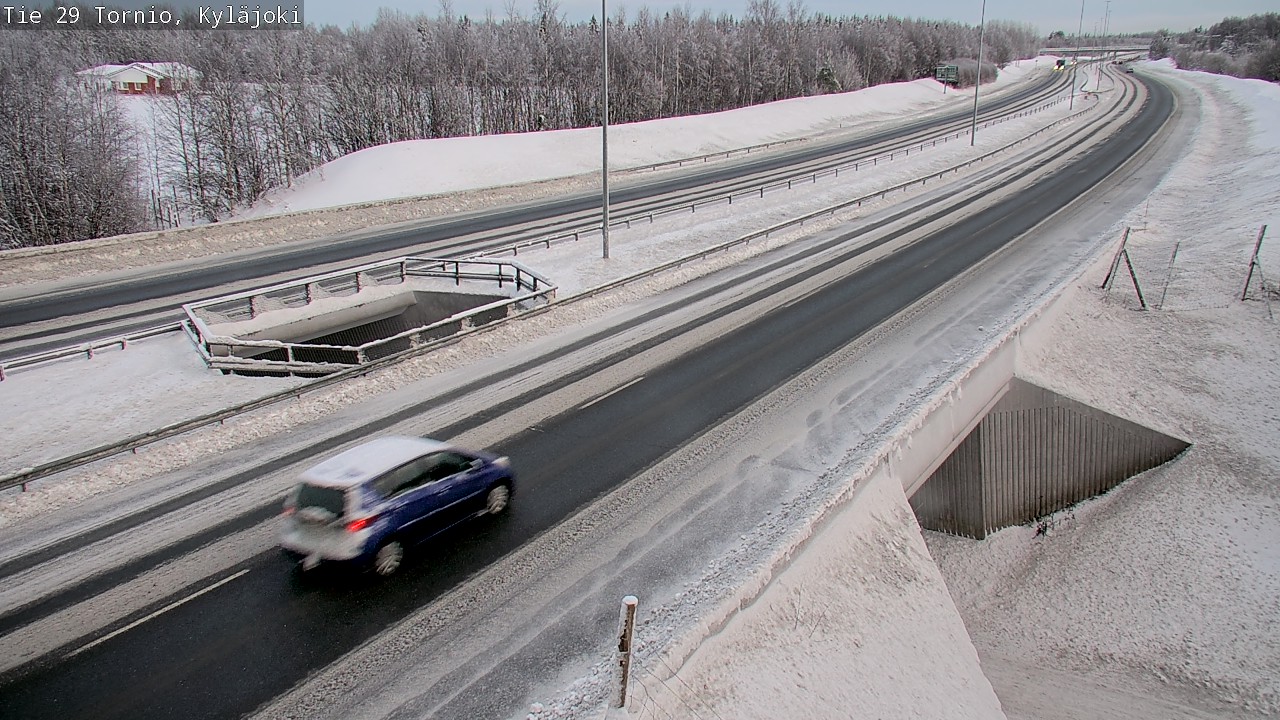 Weather Camera Image Väg 29 Torneå Kyläjoki, Tornio, Lappi