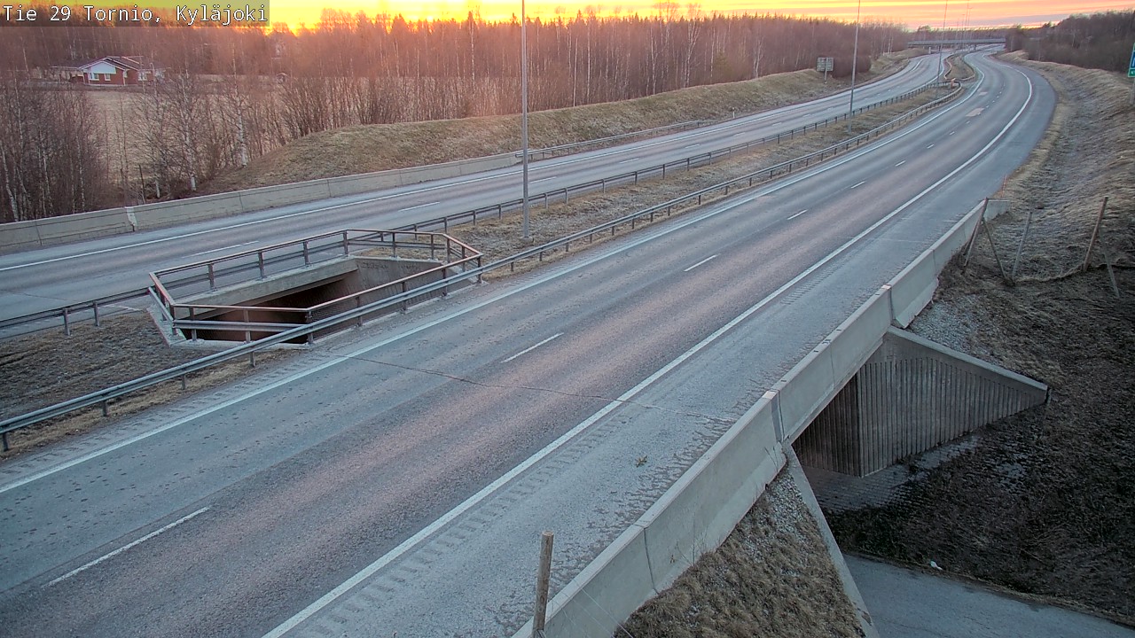 Weather Camera Image Väg 29 Torneå Kyläjoki, Tornio, Lappi