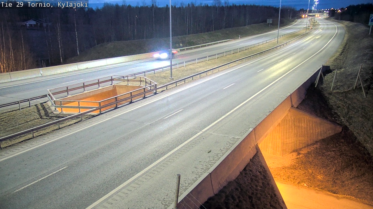 Weather Camera Image Väg 29 Torneå Kyläjoki, Tornio, Lappi