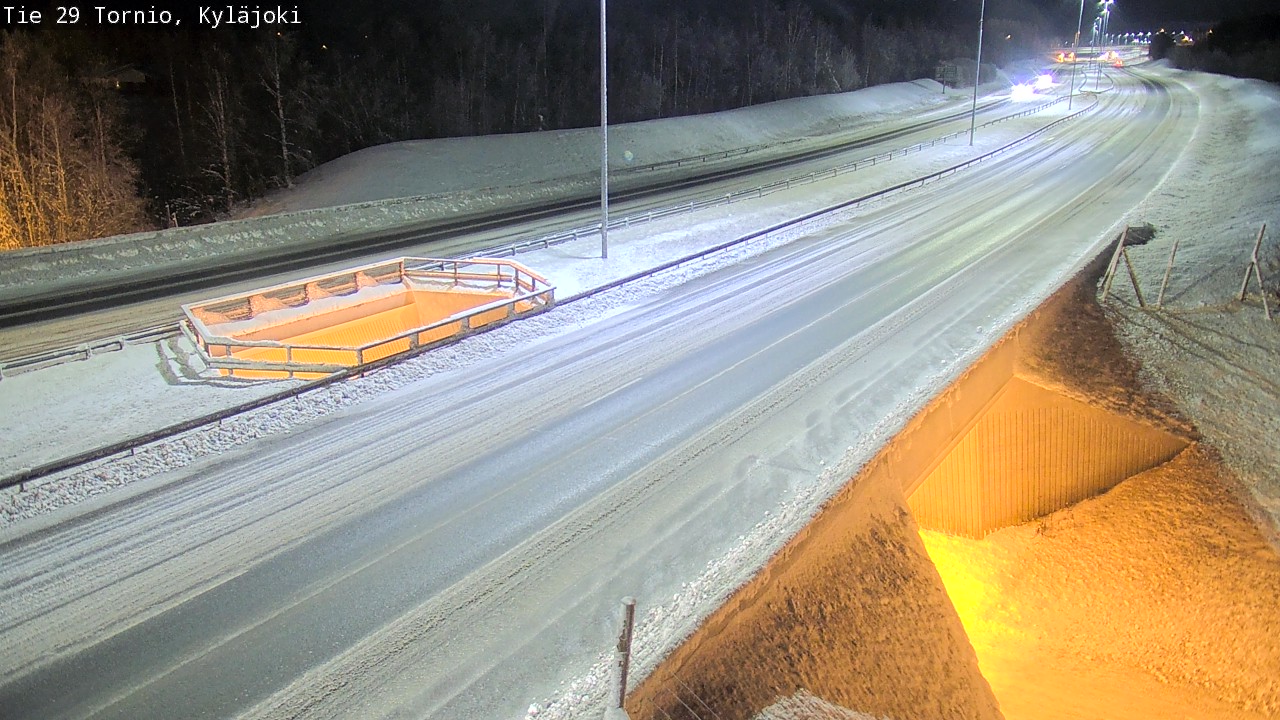 Weather Camera Image Väg 29 Torneå Kyläjoki, Tornio, Lappi