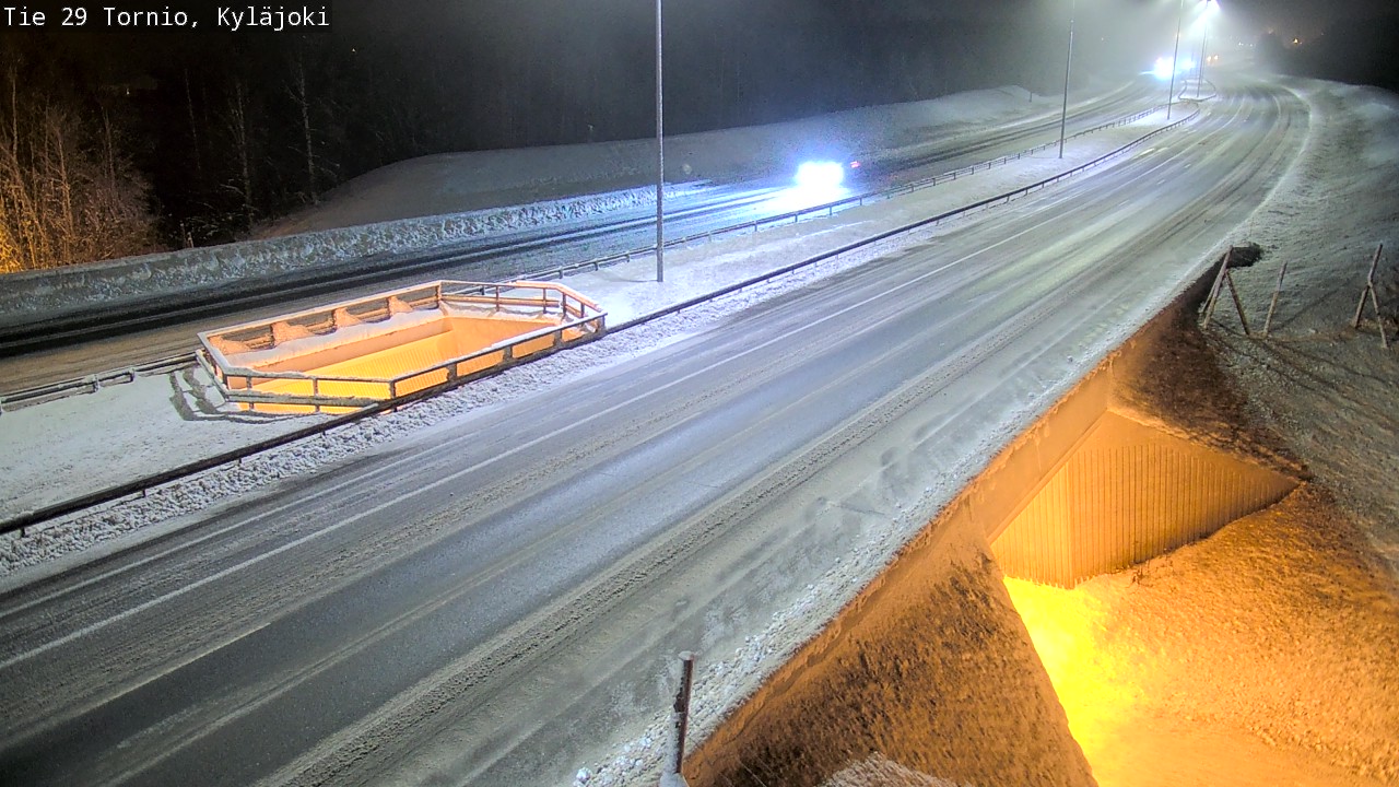 Weather Camera Image Väg 29 Torneå Kyläjoki, Tornio, Lappi
