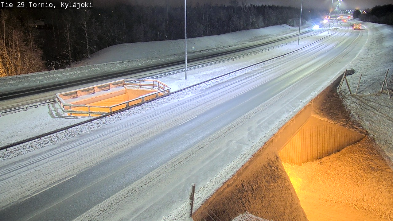 Weather Camera Image Väg 29 Torneå Kyläjoki, Tornio, Lappi